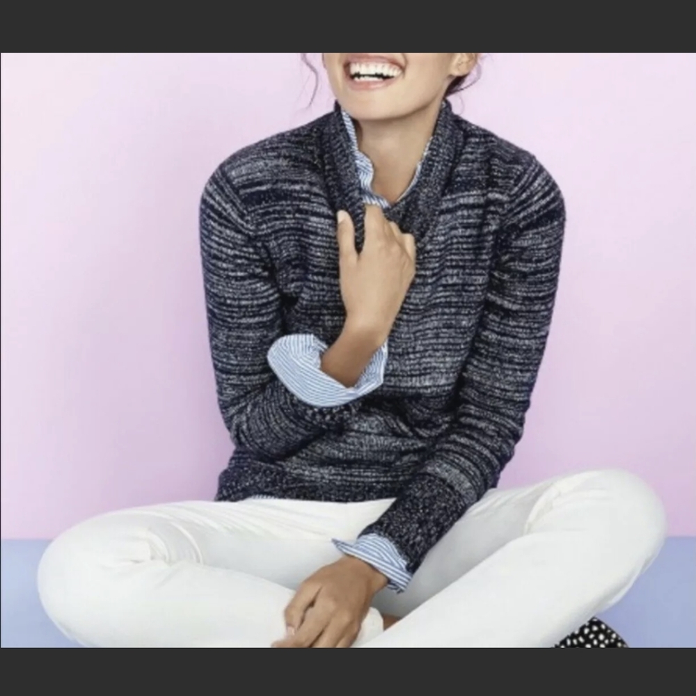 J Crew Mercantile Space Dye Turtleneck Sweater
